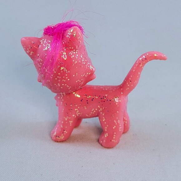 Polly Pocket Glitter Cat Dog Pink Purple Hair Animals Toy Figurine - Picture 7 of 15